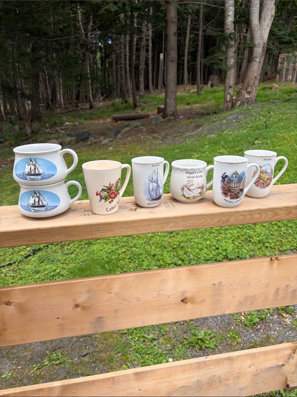 Set of 7 “Nova Scotia” mugs”